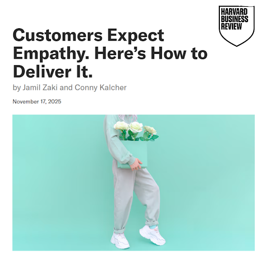 Customers Expect Empathy Harvard Business Review article on workplace empathy and communication